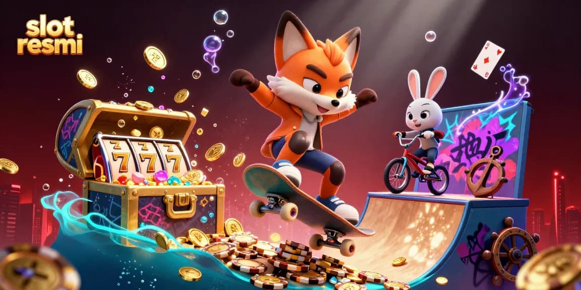 Experience exciting gaming at slot resmi with engaging characters and dynamic casino elements.