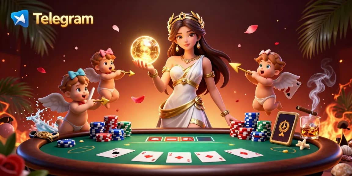 在充满活力的赌场场景中与电报一起参与激动人心的扑克游戏。