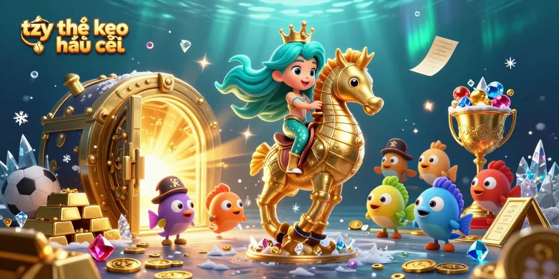 Bet on tỷ lệ kèo nhà cái with our ocean-themed betting illustration featuring a mermaid princess.