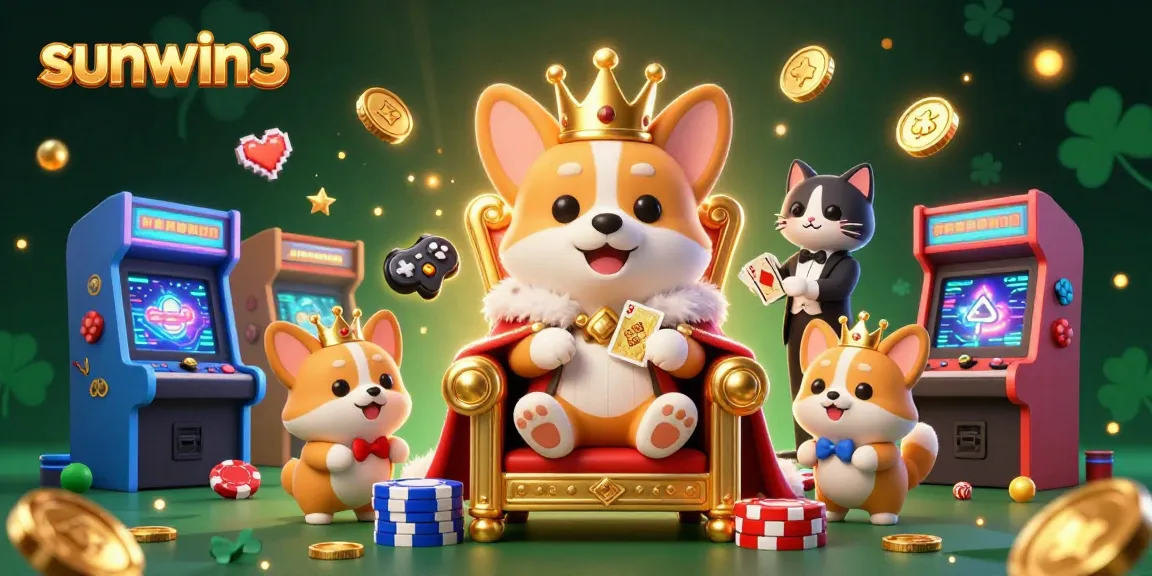 Experience the excitement of sunwin3 with corgi royalty and 3D casino elements for vibrant gaming joy.