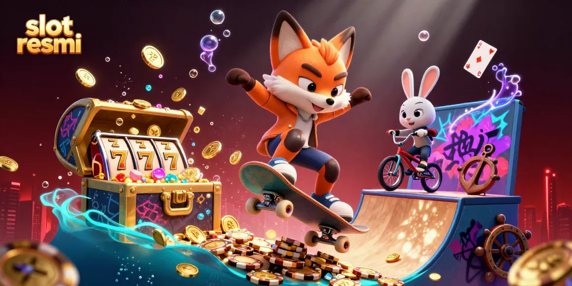 Experience exciting gaming at slot resmi with engaging characters and dynamic casino elements.