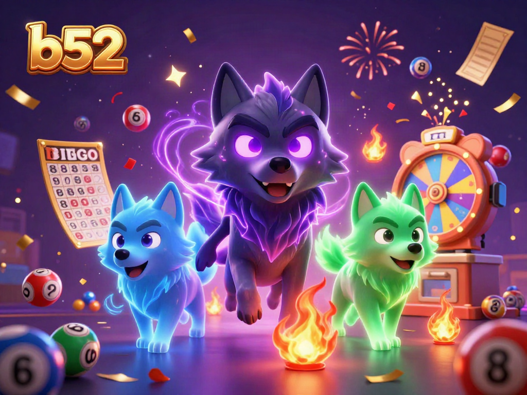 Experience the thrilling excitement of b52 as colorful lottery elements enhance gameplay in a vibrant casino scene.