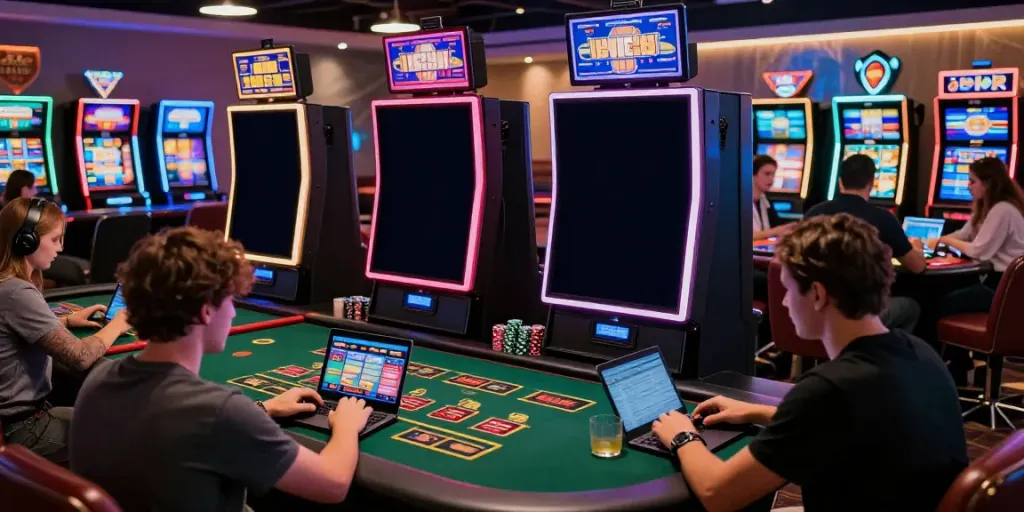 Players engaging with da88 online casino games in a vibrant gambling environment.