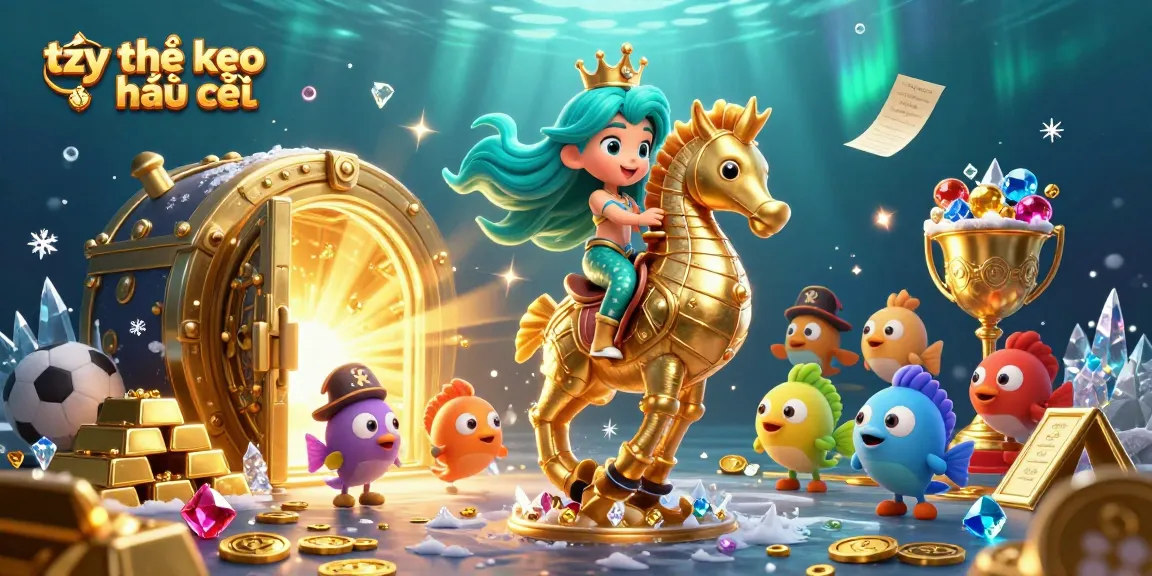 Bet on tỷ lệ kèo nhà cái with our ocean-themed betting illustration featuring a mermaid princess.