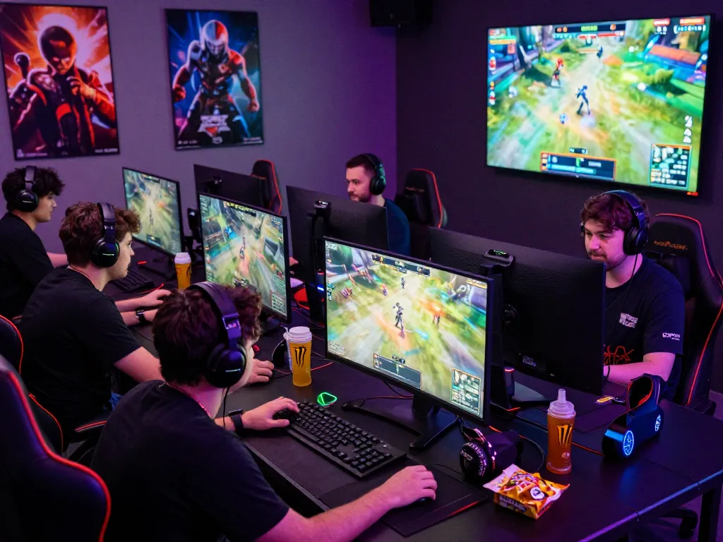 Gamers enjoying MM88 online gaming experience in a vibrant atmosphere.