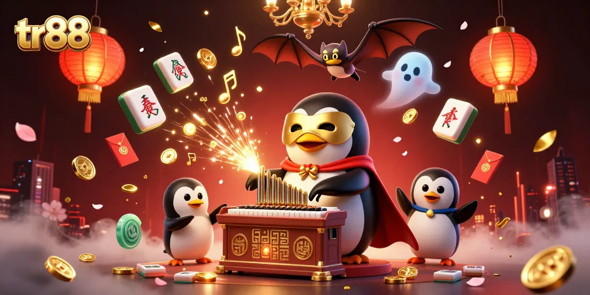 Experience thrilling wins at tr88 with a lively 3D casino scene filled with vibrant gaming symbols.